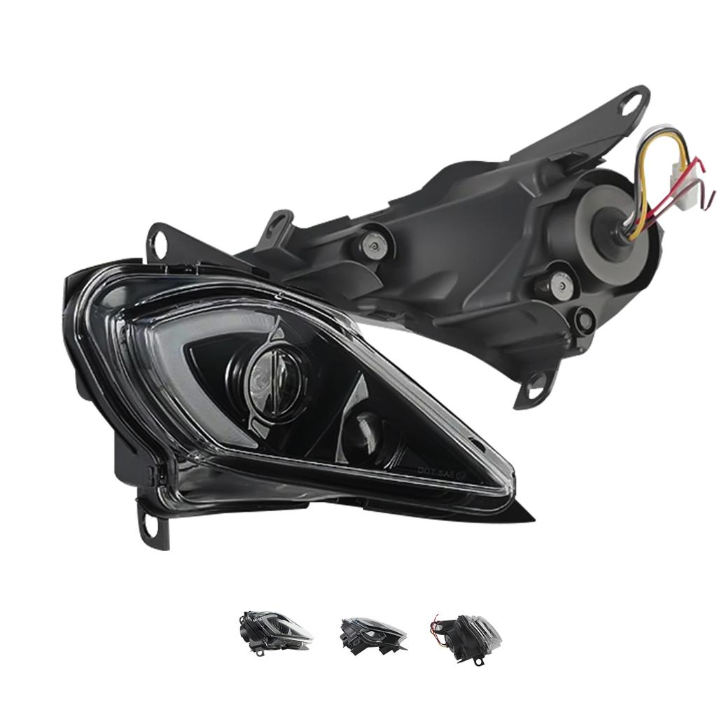 DRL LED Adjustable Headlights for Yamaha Raptor 700 700R YFZ450 YFZ450R YFZ450X Wolverine 450 350 Turn Signal Light 2006-2025