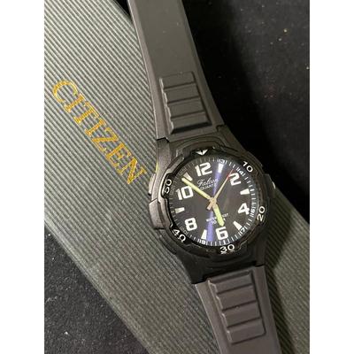 Used  Almost Unused Citizen Q&Q Falcon Shining Blue & Black Watch