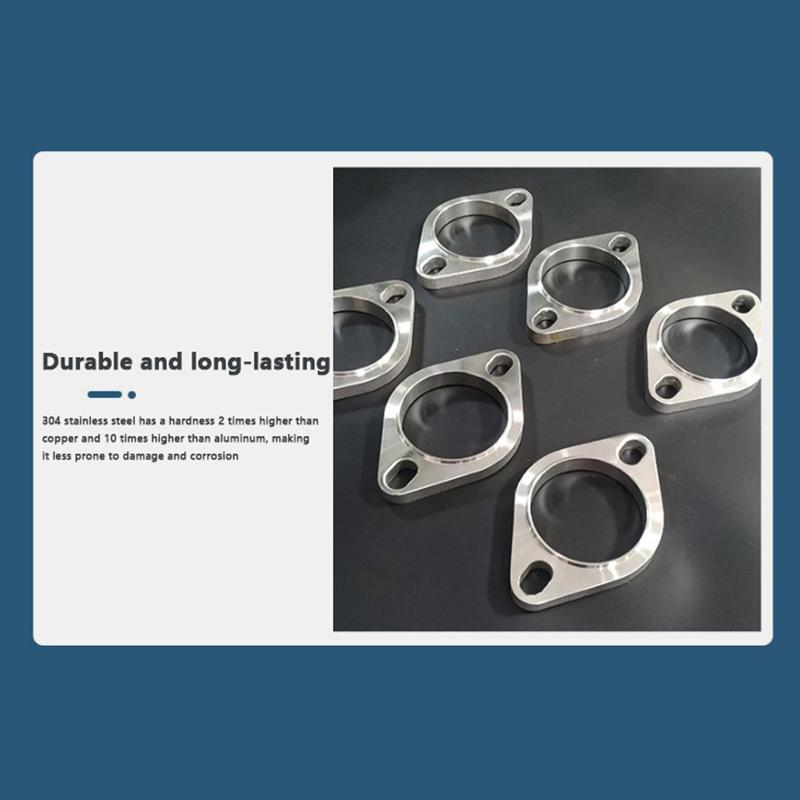 Tillbehör Universell Rostfri Avgasljuddämpare Fläns Avgasrör Anslutning 51Mm 64Mm 76Mm Led