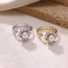 Trendy Zircon-Studded European and American Fashion Ring for Daily Wear