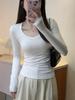 Women's Petite Slim Fit Long Sleeve Cotton T-Shirt for Spring/Autumn