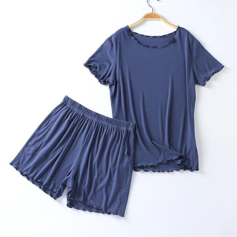 Summer Modal Short-sleeved Shorts Suit Ladies Pajamas Casual Loose Comfortable Pajamas Suits  Pajamas for Women