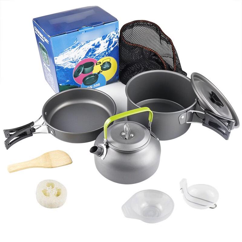 Zhishi Outdoor Camping Cookware Set with Kettle