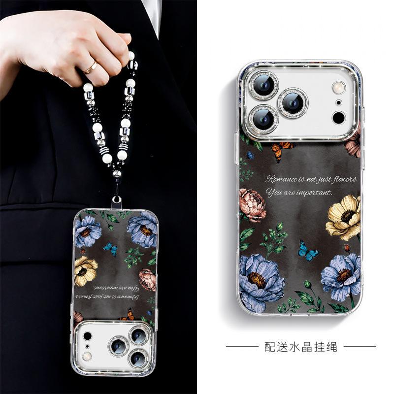 Suitable for Apple 17promax Mobile Phone Case iPhone13 New 16 Shell Bracket 15pro Hand Rope 14pro