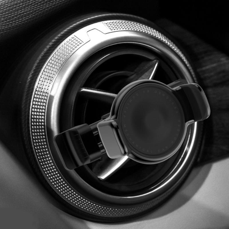 Vent Phone Holder with Antislip Grip 360 Degree Adjustable Rotating Clip Easy Installation for Circular Car Outlets 17MM