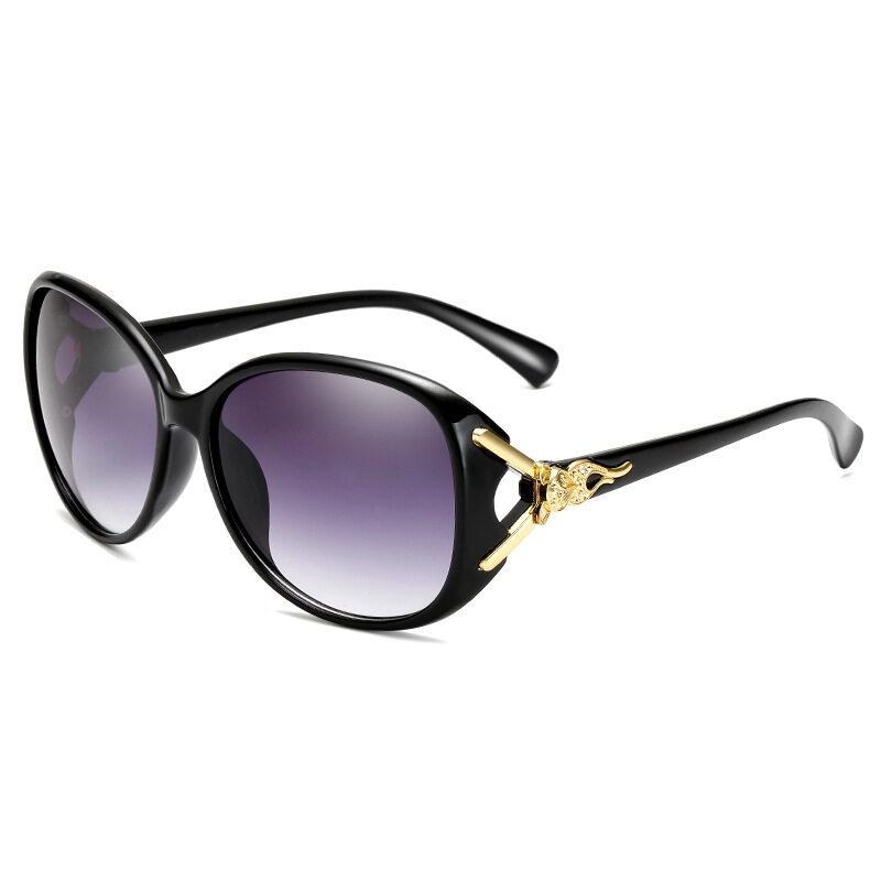 Nyeste solbriller Dame Solbriller Dame briller Anti-UV Firkantede solbriller Tilbehør Retro Camellia Sommerbriller for kvinner etui