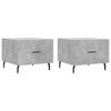  Coffee Tables, 2 Pcs, Concrete Grey, 50x50x40 Cm