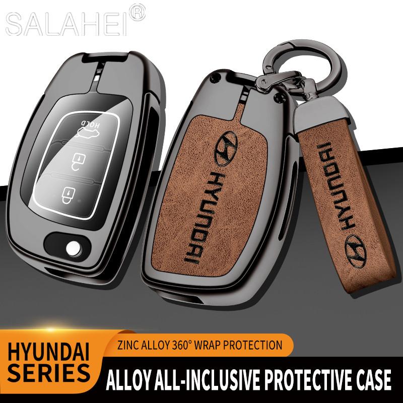 Car Key Case Cover Zinc Alloy Shell Keyring Pendant For Hyundai Ix35 I40 I20 I10 Tucson Elantra Creta Sonata Ioniq Accent Creata