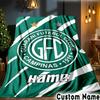 Custom Name Guarani FC Crest Throws Blanket Flannel Blankets for Couch Bed Gifts for Men Women Picnic blanket Christmas fan gifts