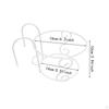 Hanging Planters Basket Metal Pot Plant Holder with Hook Over The Rail Flower