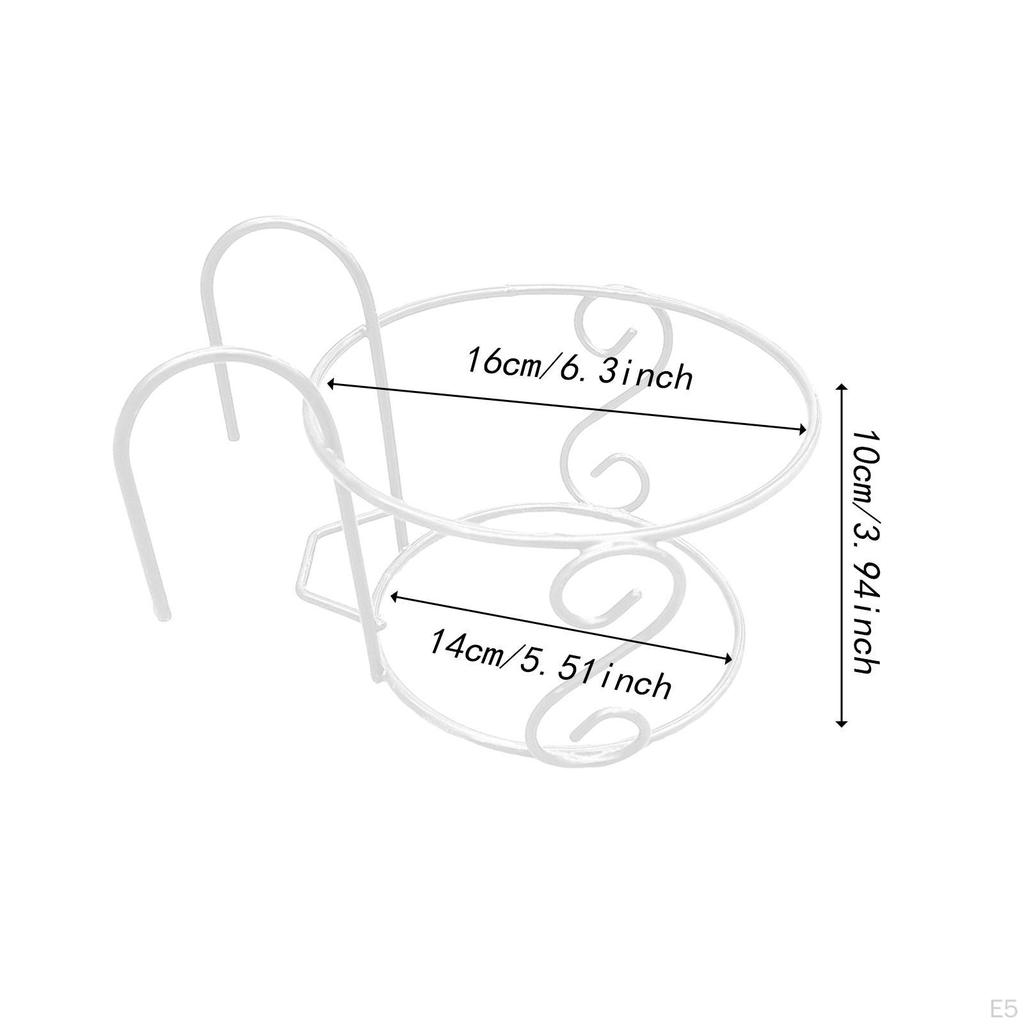 Hanging Planters Basket Metal Pot Plant Holder with Hook Over The Rail Flower