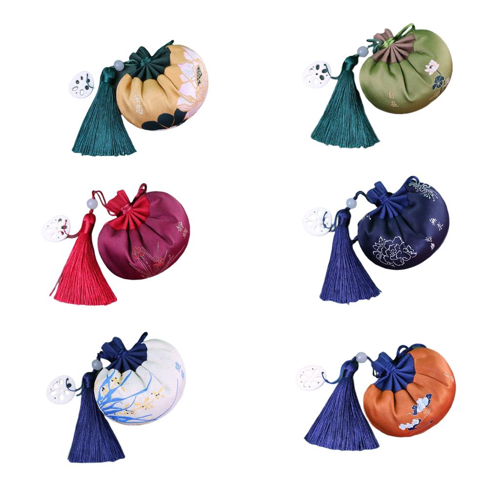 Festival Sachet Handmade Embroidered Bag Jewelry Friends Gift Empty Storage Drawstring Pouch Hanging Pendant Wedding