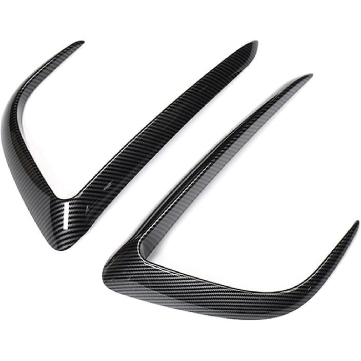 FASTCHE Front Fog Light Trim Cover for Tesla Model Y Eyebrow Spoiler Accessories Fog Lamp Frame Blade Trim Compatible with 2019 2020 2021 2022 2023
