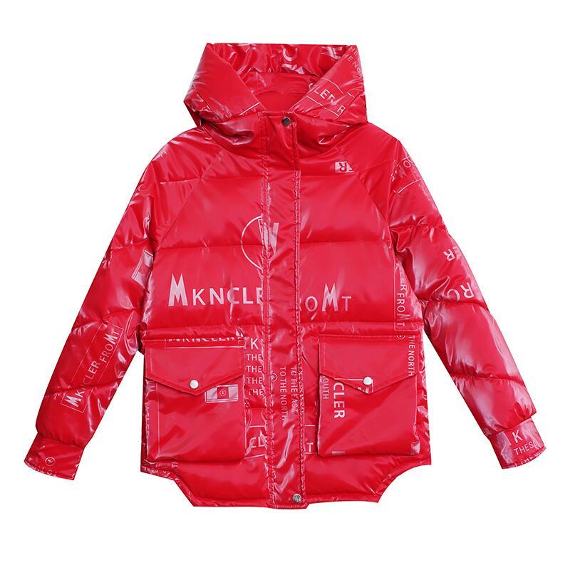 Leave-in Down Cotton Clothes Women's Winter Clothes New Temperament Printed Cotton Clothes Women's Short Thickened Coat