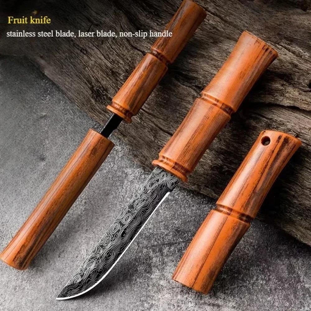 Utility fruit knife pocket Portable outdoor camping Hand kitchen knife Stainless steel sheath tactical knife