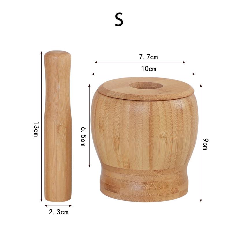 Bamboo Wood Garlic Press Crusher Squeezer Tool Masher Kitchen Tool Grinder