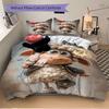 3pcs Anime Sheep Heart Balloon Bedding Set - Includes One Quilt Cover and Two Pillowcases (No Core) - Polyester Fabric, Perfect for Bedroom