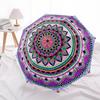 1pc Mandala Art Automatic Umbrella - Stylish, Durable, with 8-Rib Manual Open Design, Elegant Black Handleyy250920177
