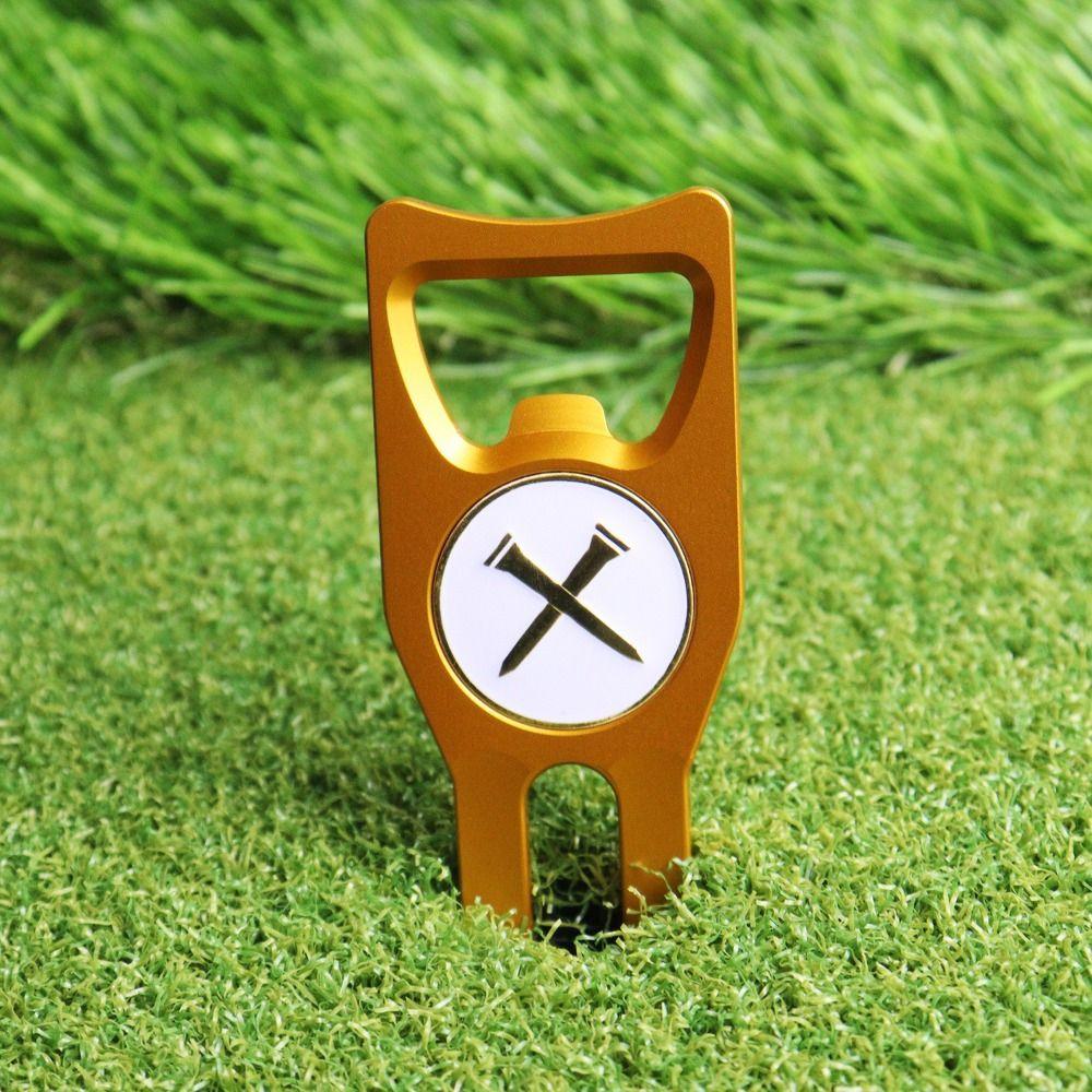6-in-1 Golf Ball Fork Bottle Opener Golf Groove Cleaner Golf Fork Marker  Golfer Gift Box