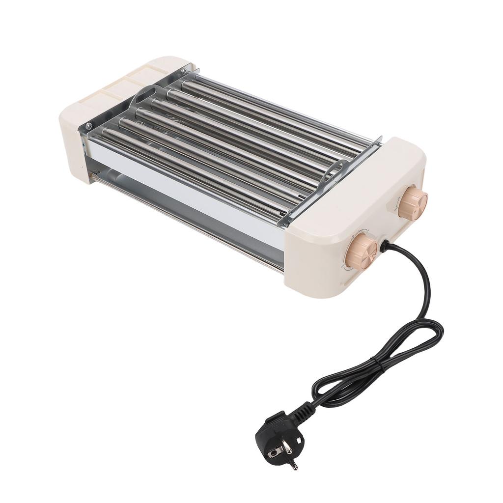 Elektrický Hot Dog váleček 550W Plně automatický Teplotní Multifunkční 6 trubkový Gril na klobásy Vařič Stroj
