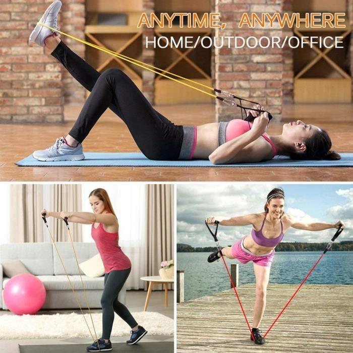 Set de Bandes de Résistance - Leytn® - 5 Bandes - Mixte - Fitness - Yoga