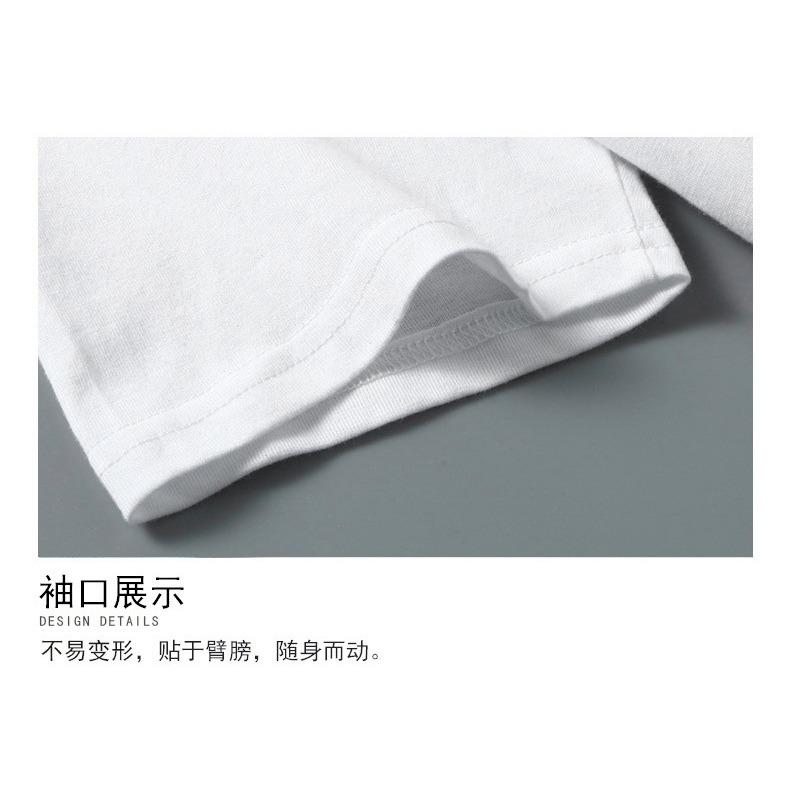 GMXIA Short Sleeve T-shirt Men's Summer Trend Print Ins Loose T-shirt Student Trend Brand Top