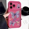 Gilded Purple Butterfly Pattern Case For iPhone 17 Pro Max Funda Shockproof Bumper Cover For iPhone 16 Pro Max 15 14 13 12 11 Air 16E