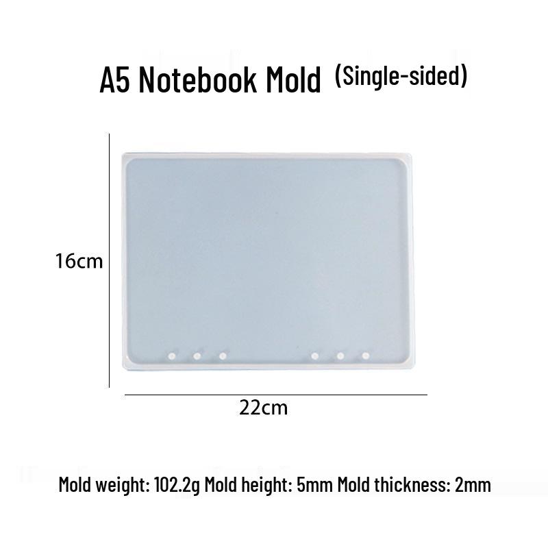 DIY Silicone Epoxy Resin Notebook Mold Set: A4, A5, A6, A7 High Mirror Finish.