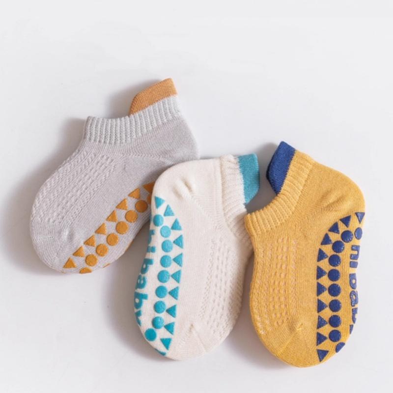 3pairs/lot Summer Baby Socks For Girls Boys Cotton Mesh Thin Infant Girls Toddler Floor Boy Non Slip Sock 0-5Years Old