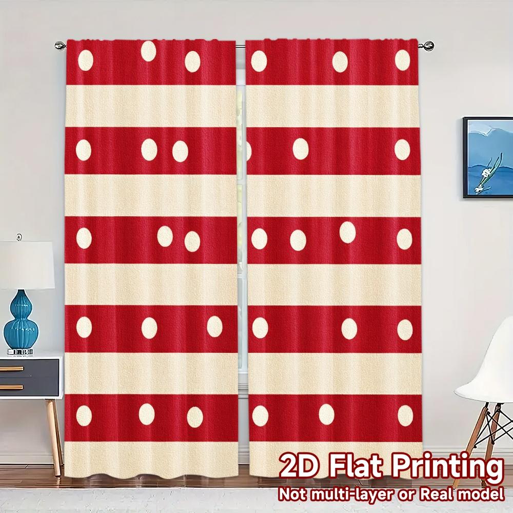 

2D Flat Printing JIT 2pcs Curtains (Without Rod) Festive Gnomes Chic Contemporary Curtains Polyester Curtains Gifts for Kitchen 100*130 HOOK 1pcs