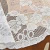  Lace Embroidered Semi Sheer Curtain 147x45cm Privacy Light Filtering Panel