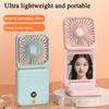 3-in-1 Mini Portable Fan Hanging Neck Fan Handheld Fan & Foldable Mirror with Power Bank, Compact & Portable for Summer Sports