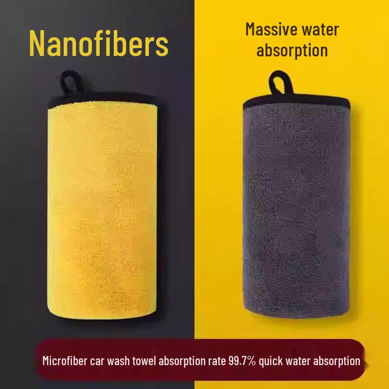 Thickened Double-Sided Car Wash Towel - Lint-Free, Non-Scratch, Absorbent Coral Fleece
