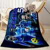 Player Celebrates Goal Stadium. Blanket Comfortable Suitable for Bed Office Chair Seaside Four Seasons Universal Warmthful Decor