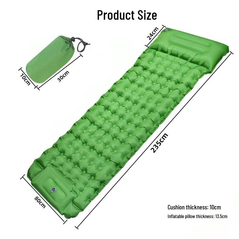 Outdoor Foot-Press Inflatable Camping Mat