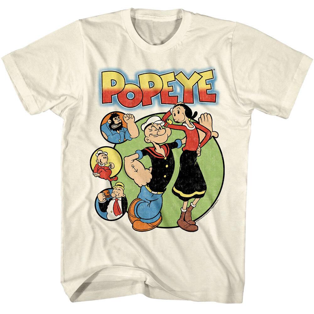 Popeye Olive Oyl Men T Shirt Comic Characters Sailorman Bluto J Wellington M