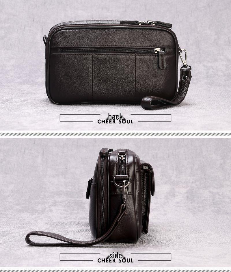 Erkek Hakiki Deri İş El Çantası ve Belge Cüzdanı