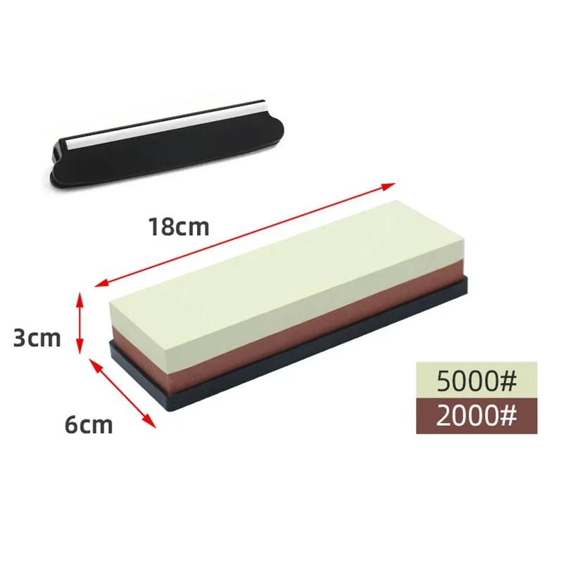 Profesionální sada kamene na broušení nožů 400/1000 3000/8000 Zrnitost Protiskluzová bambusová základna Oboustranné vedení nože brousek