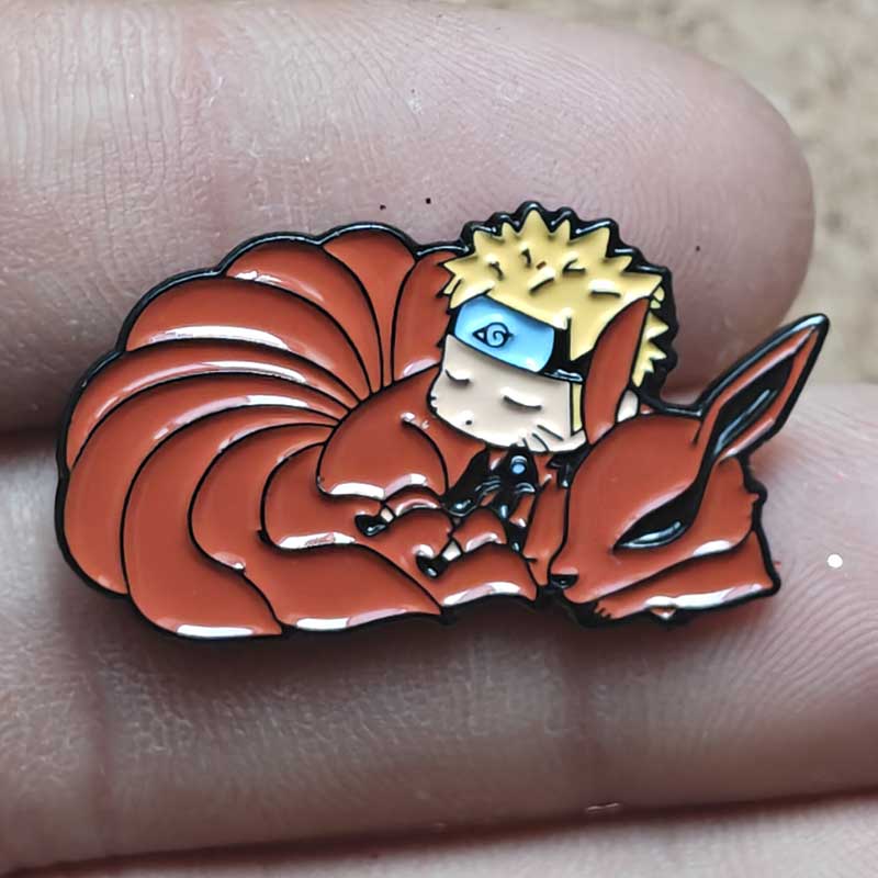 Gengar With Naruto Enamel Pins Cartoon Brooch Clothes Backpack Metal Lapel Badges Fashion Jewelry Accessories Friends