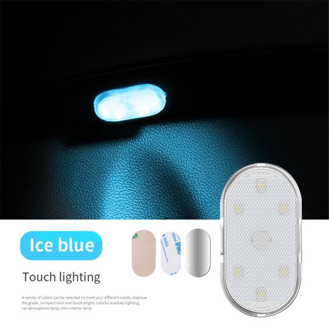 Touch Sensor Car Lighting Light Car Interior Atmosphere Light Mini Touch Roof Reading Lamp Car Styling Night Light USB Charging