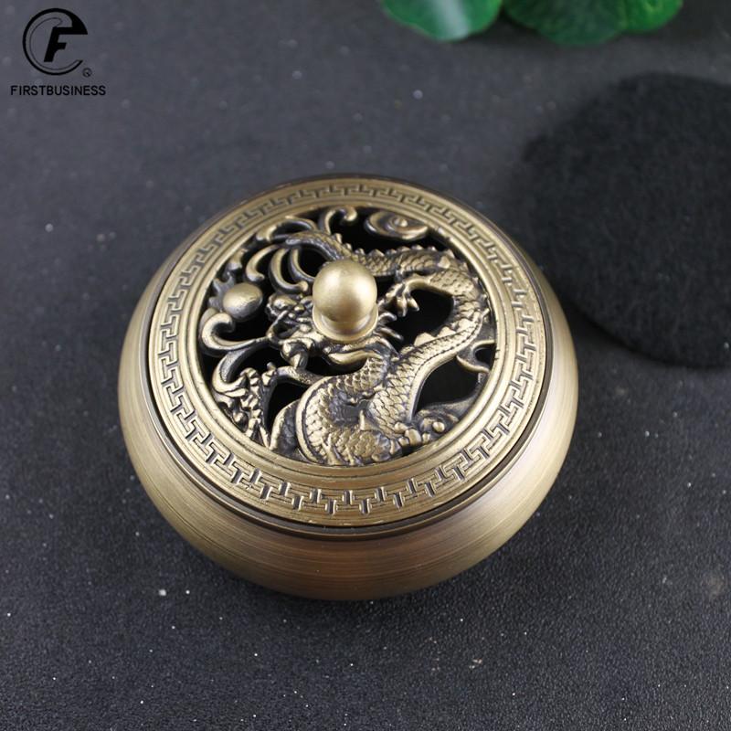 Solid Copper Dragon Incense Burners Portable Brass Censer Buddhism Incense Holder Home Tea House Yoga Studio Home Decor