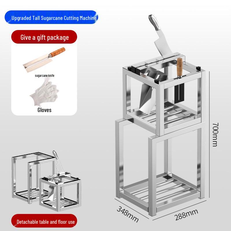 Stainless Steel Sugarcane Chopper and Crushing Knife Holder - Blue