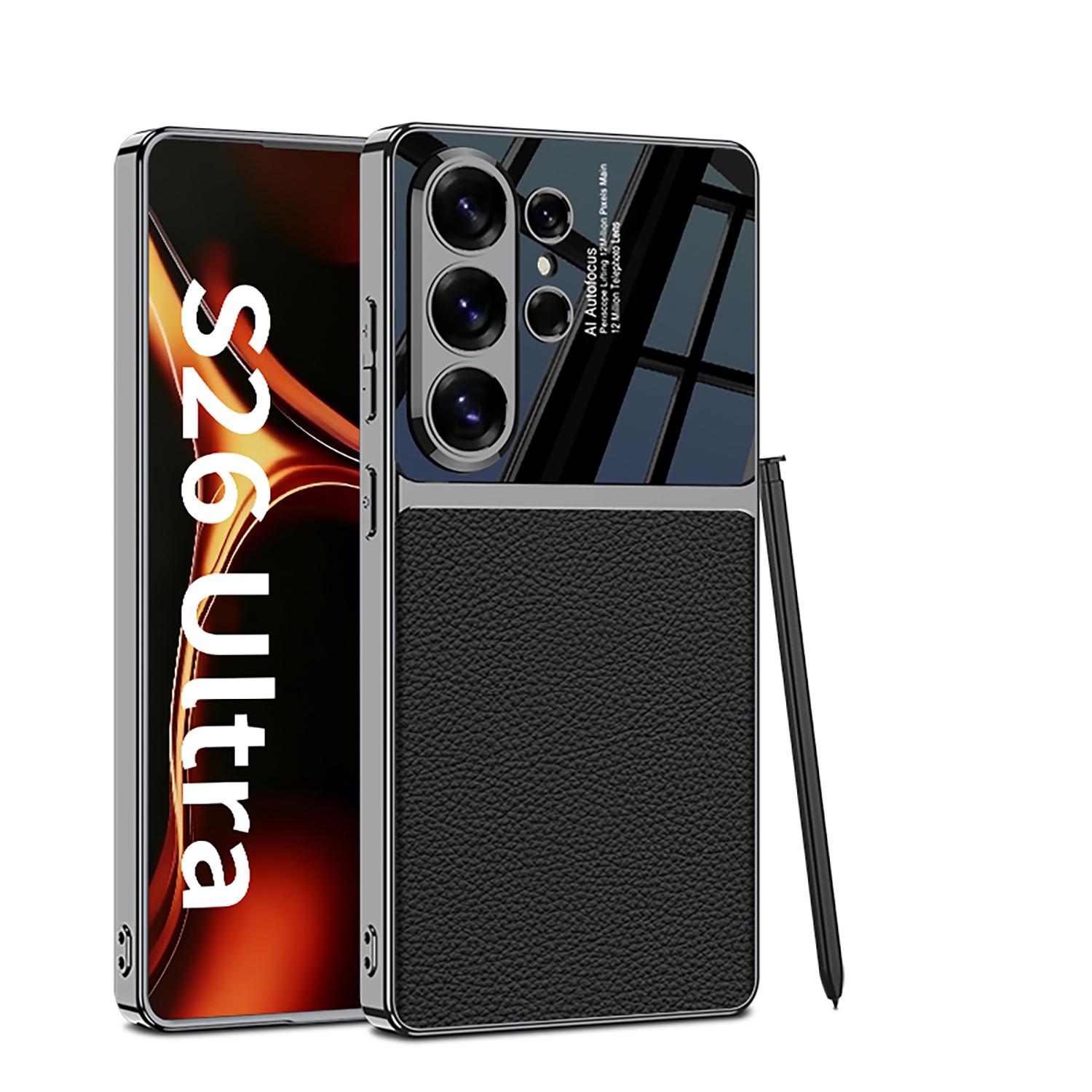 

GKK Luxury Plating Leather Case for Samsung Galaxy S26 Ultra Shockproof Soft Edge Protective Cover for Galaxy S25 S24 Ultra Case Choose Phone Model&Galaxy S26 Ultra чёрный