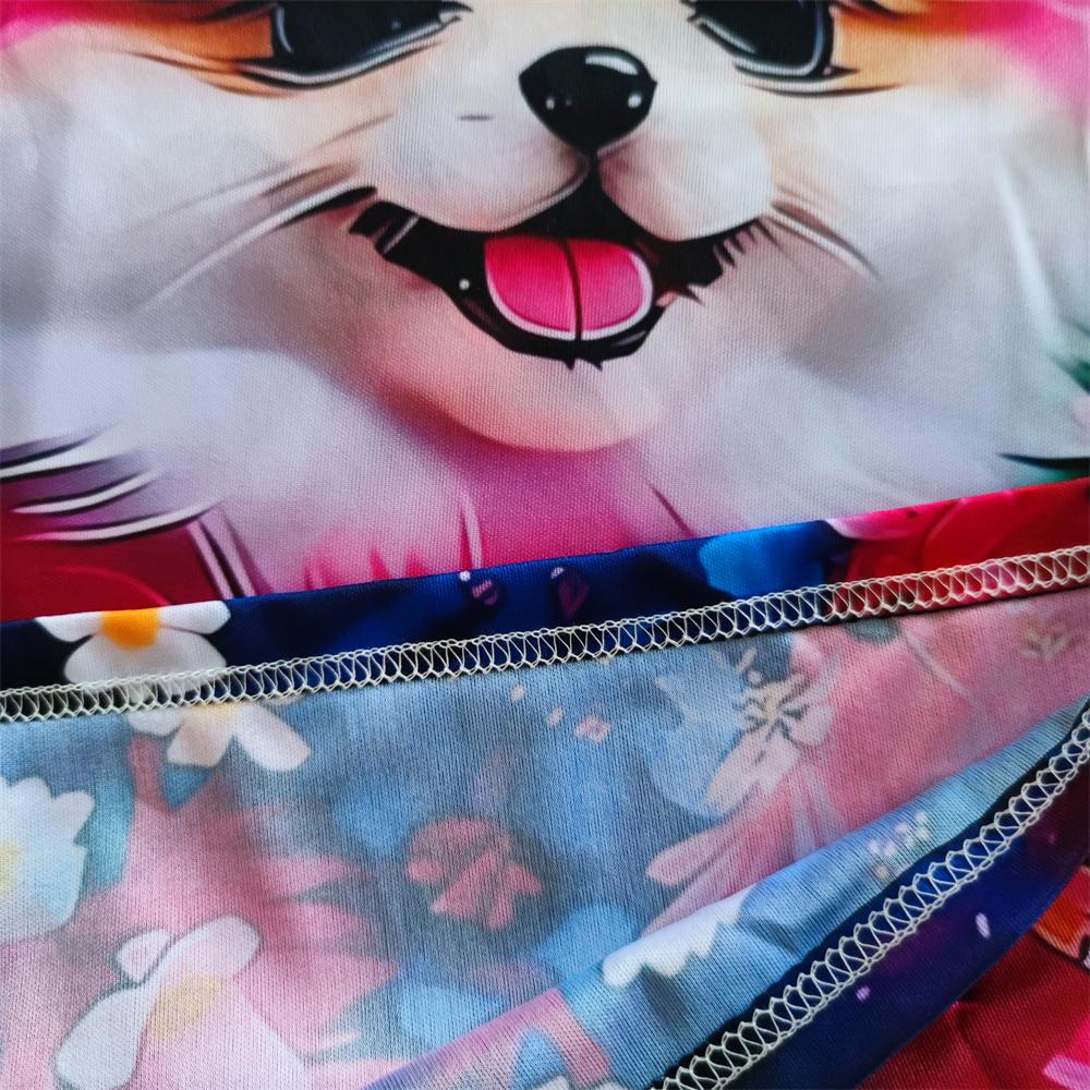 Children's Autumn Clothes For Teenagers Cute Dog Cat 3d Printed Child Boys Girl Clothing From 8 To 10 Years Kid Tee Shirt