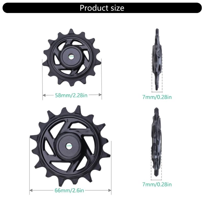 Road Bike Rear Derailleurs Pulley Set Bike Drivetrain Guide Rollers Guide Wheel Durability Cycling Accessories