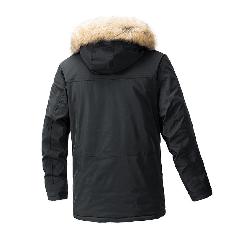 Winter Men's Thicken Parka Warm Cashmere Fleece Long Jacket Coats Outdoor Cotton-Padded Male Windbreaker Hooded Outwear