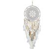 Nordic Feather Wind Chime Dream Catcher: Creative Crochet Hanging Ornament for Home or Wedding Decor.