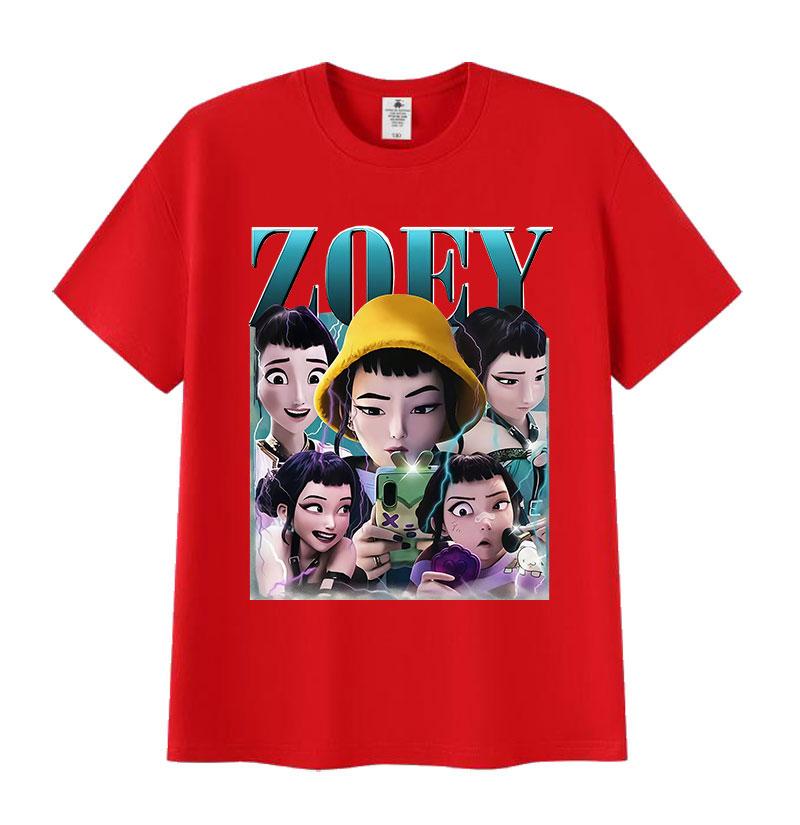 K-pop Zoev Demon Hunters Anime Graphic Print T Shirt Men Women's Harajuku Fashion Oversized T-shirts Casual Cotton Tops T-Shirt