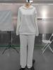 2024 Spring & Autumn Women's Casual Rhinestone Hooded Sweatshirt Sports Set
