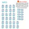 36/62PCS Alphabet & Number Fondant Cookie Cutters Set with Sticker, Biscuit Stamp Mold for Baking Decor Birthday Christmas Gifts
